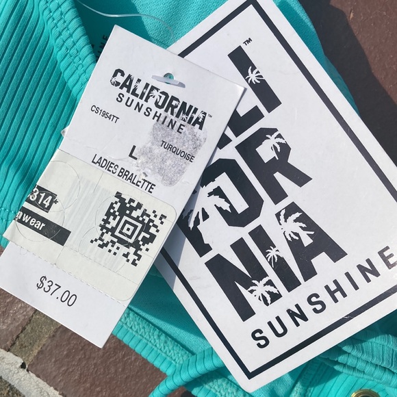 California Sun 2 Piece Swimsuit Size L - Picture 2 of 6